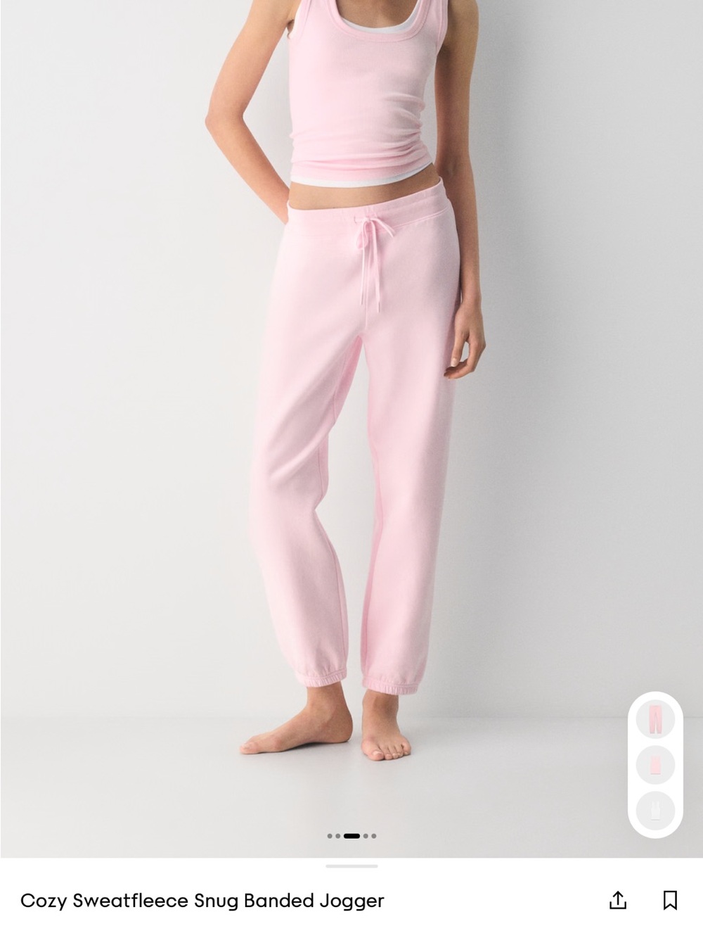 Aritzia cozy sweat fleece banded jogger
